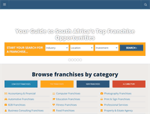 Tablet Screenshot of franchisedirect.co.za