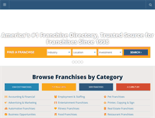 Tablet Screenshot of franchisedirect.com